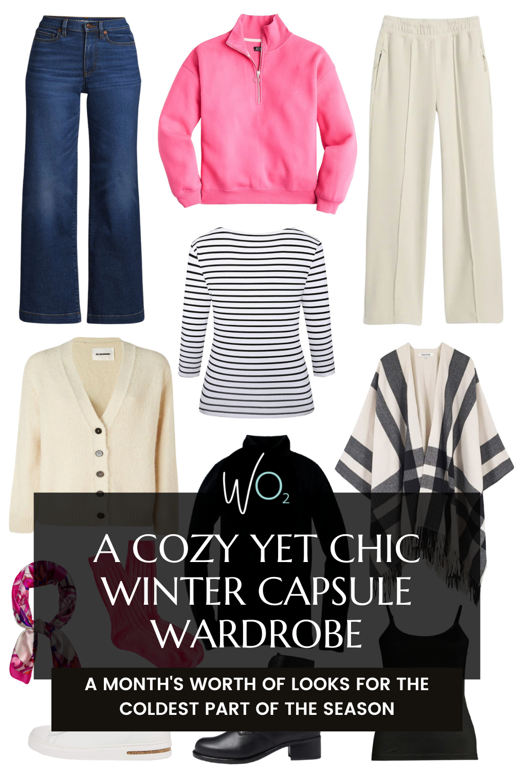 A Cozy Chic Winter Capsule Wardrobe in Both Misses & Plus Sizes