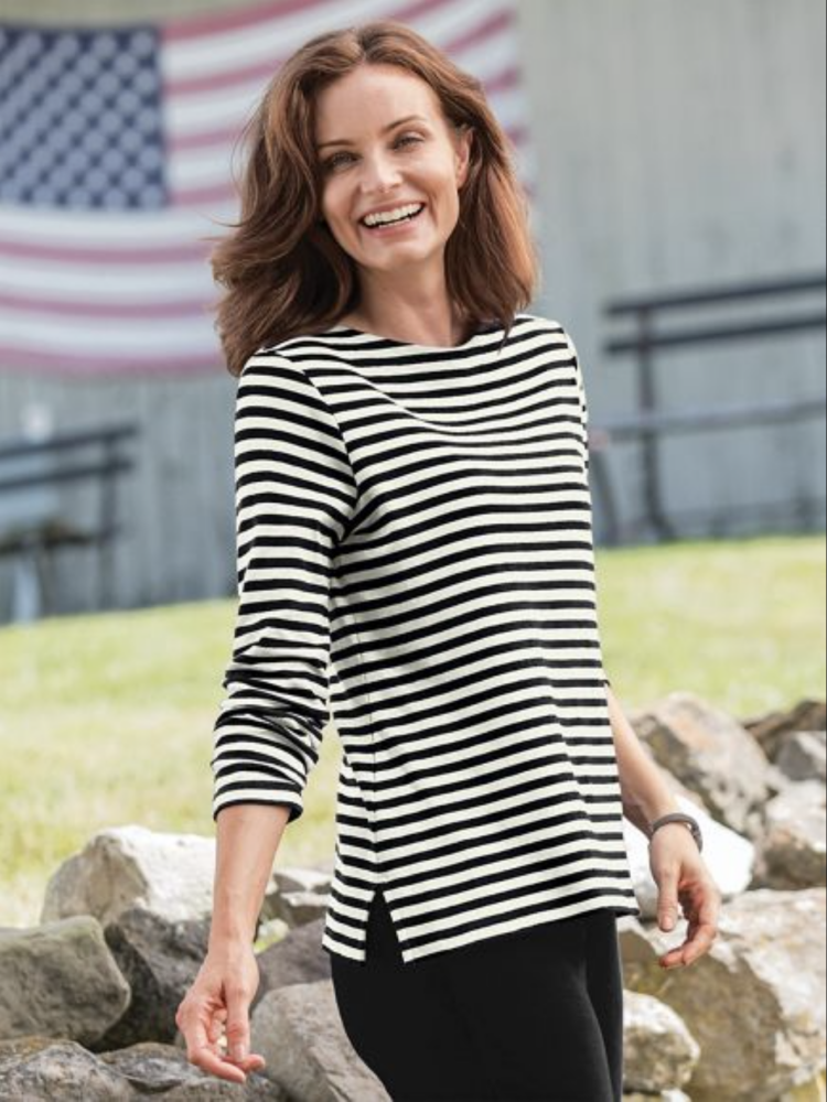 Appleseed's Simply Stripes Long Sleeve Tee