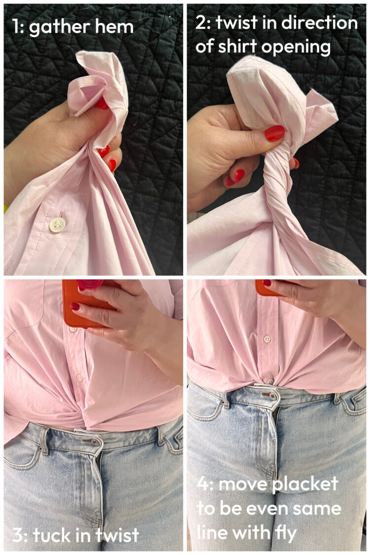 twist tuck shirt tutorial