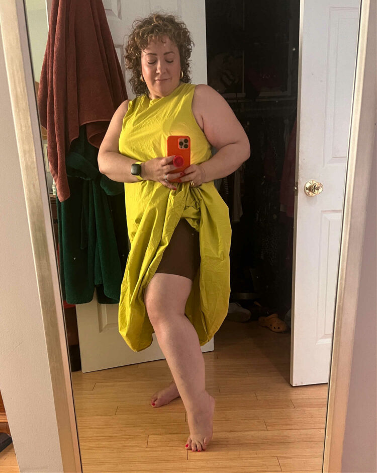 Chartreuse dress