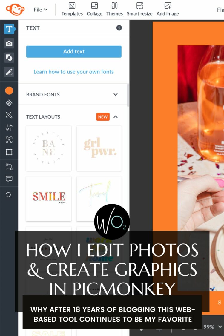 how to edit photos and create graphics in picmonkey