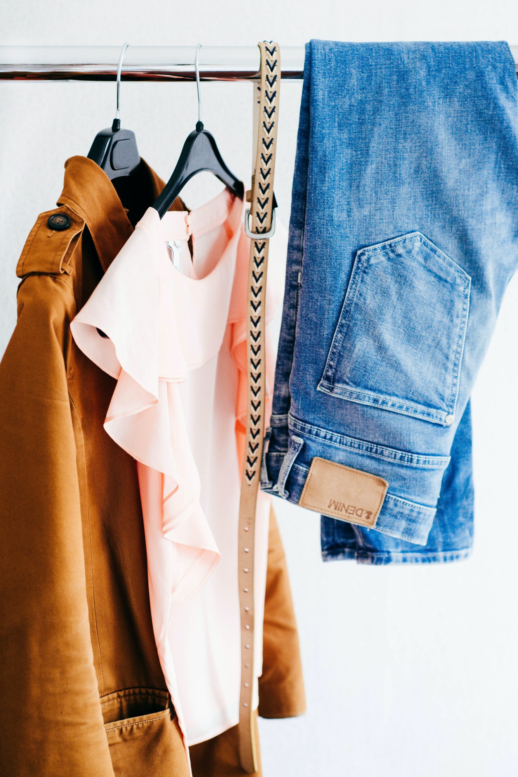 clothing hanging on a rack