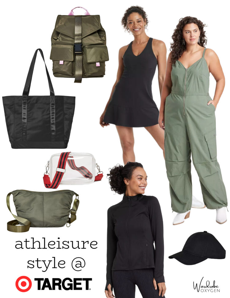 the most stylish buys at target right now: athleisure style at target featuring olive and black military inspired-looks