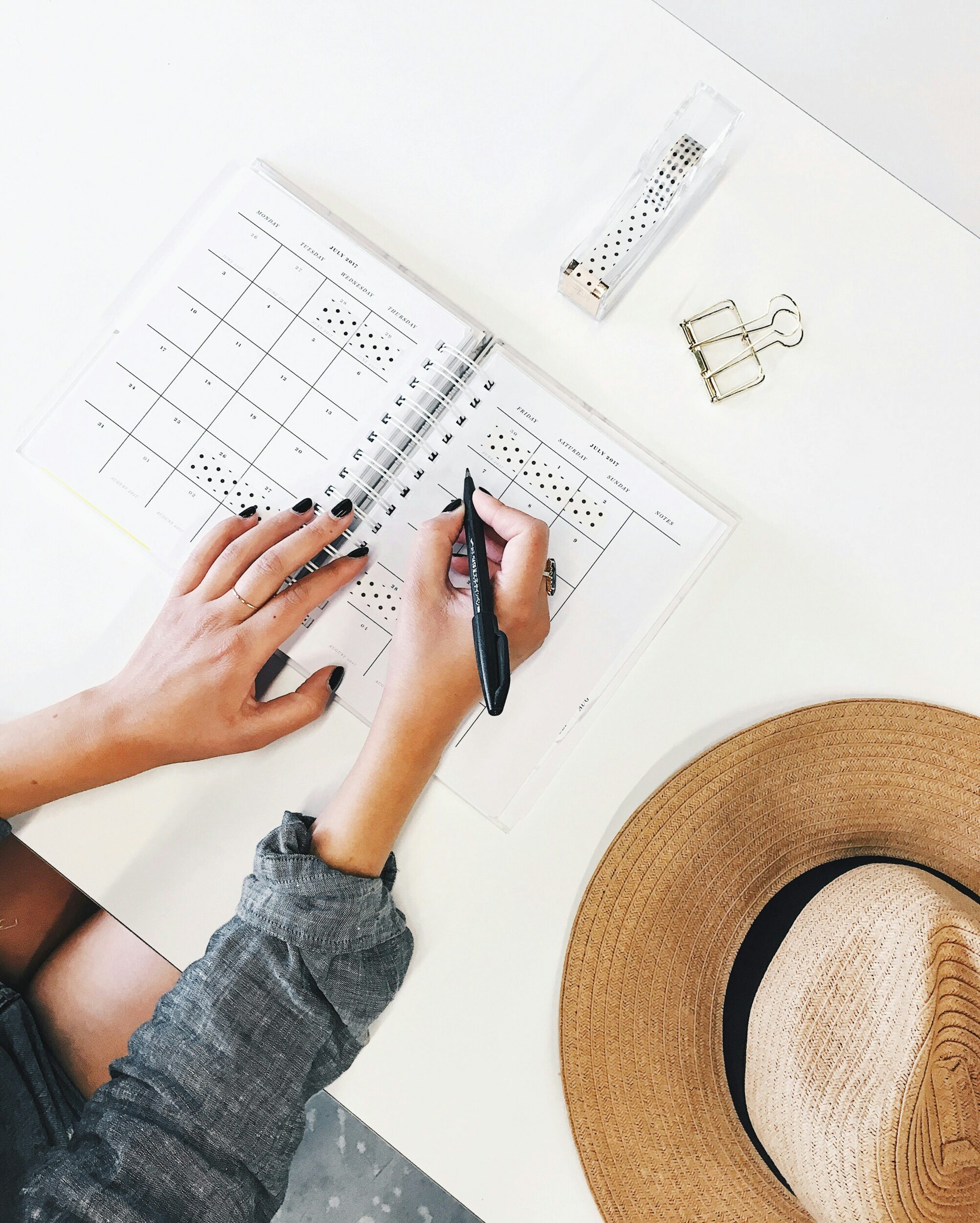 woman writing in a journal