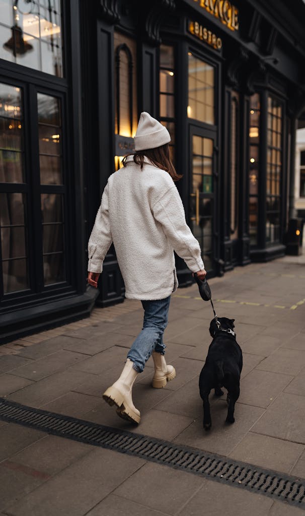 Woman Walking with Dog