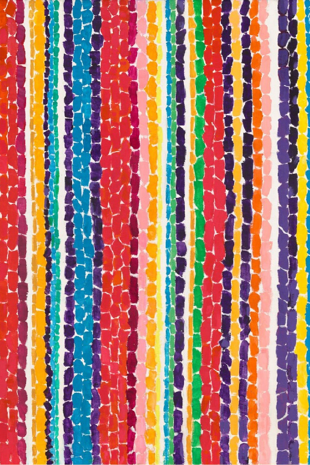 Alma Thomas, Tiptoe Through the Tulips, 1969, acrylic on canvas