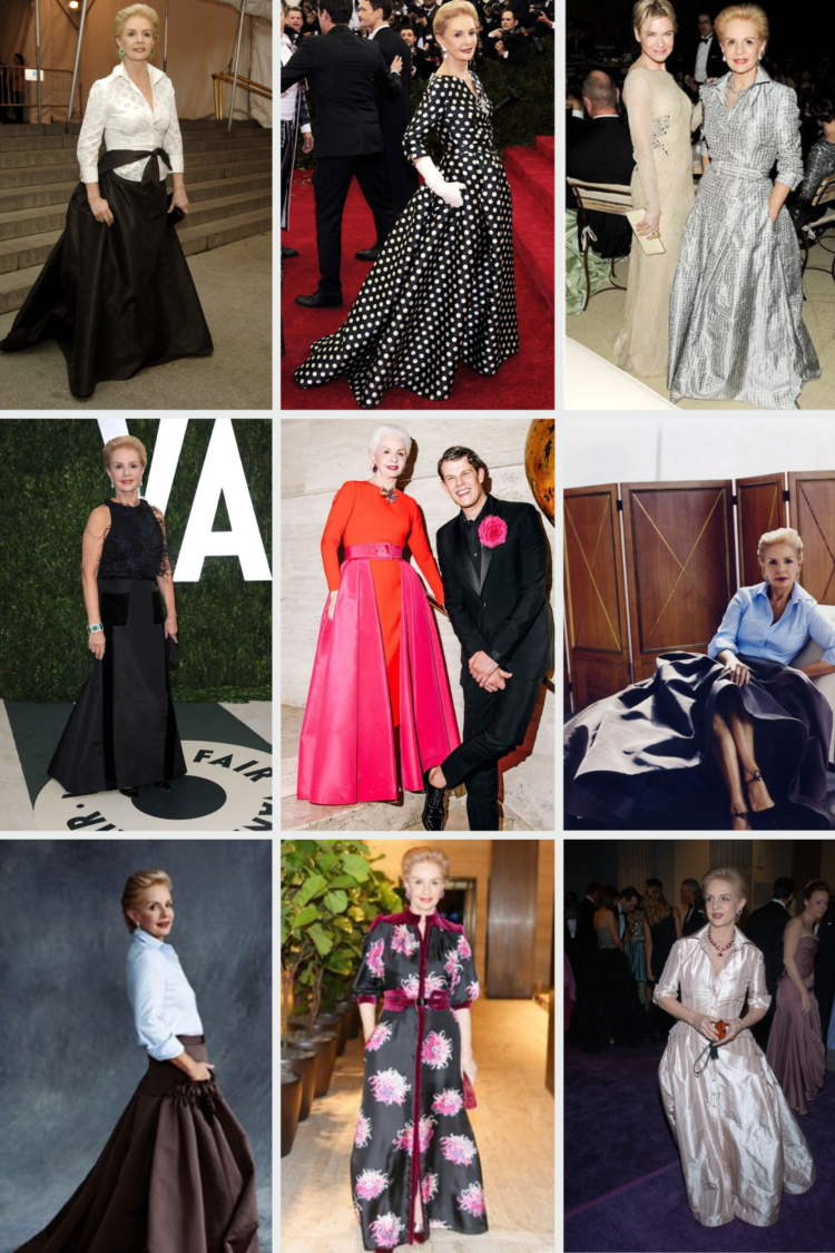 Carolina Herrera wearing ballskirts or ballgowns with full skirts | Return of the Ballskirt