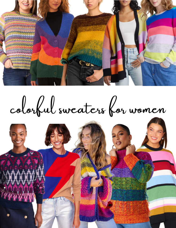 colorful winter sweaters for women 2024