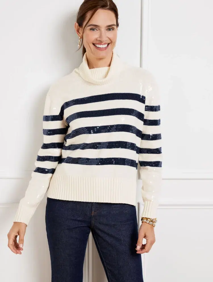 talbots sequin stripe sweater 2024 Talbots Cyber Monday Sale