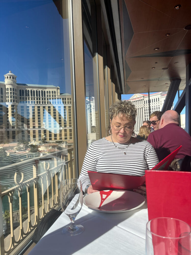 alison at the eiffel tower restaurant in las vegas 2025