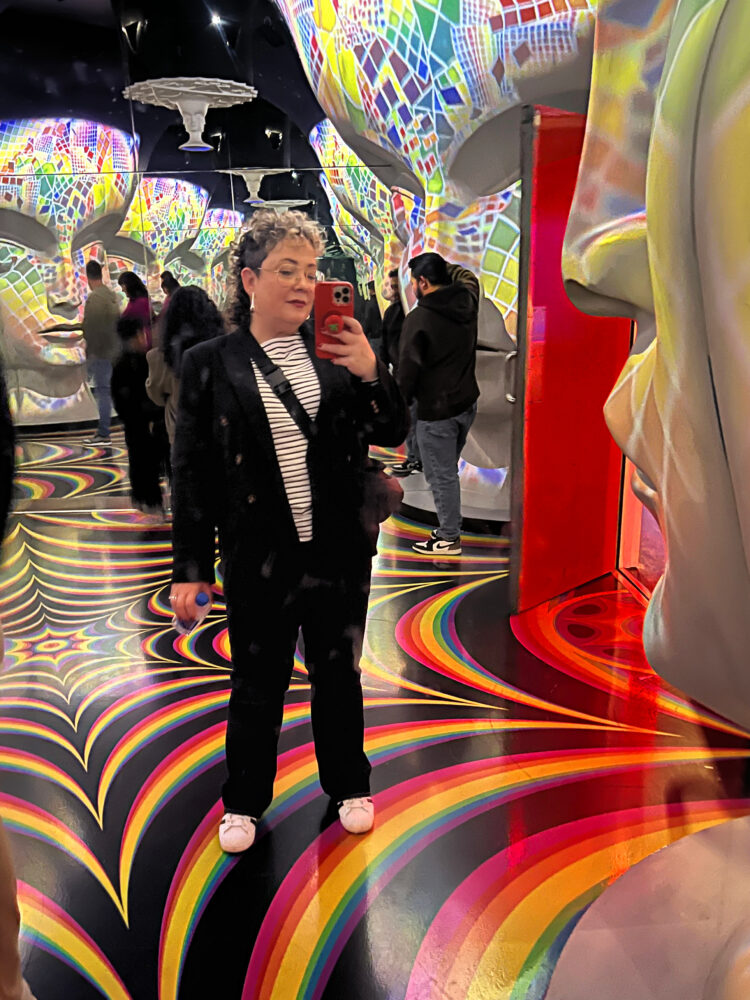 alison gary visiting meow wolf las vegas 2025