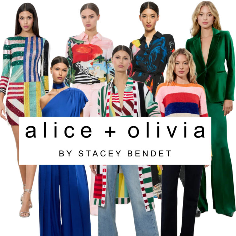 colorful clothing for women in midlife alice + olivia