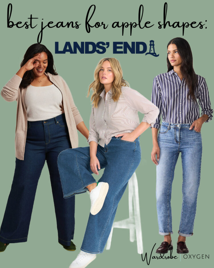 lands end great jeans for apple shapes and women in midlife plus petite tall misses