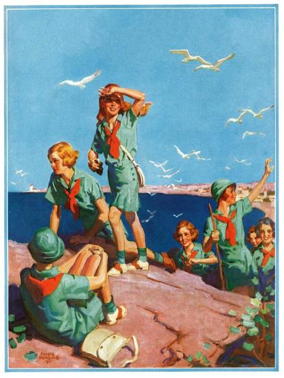 Girl Scouts at Sea Shore Frank Bensing, Girl Scouts at Sea Shore, 1932 | Memorial Day Weekend Reads