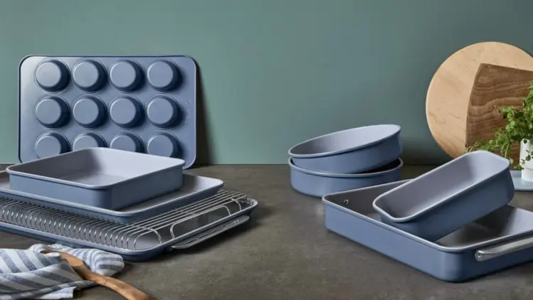 caraway home bakeware set in slate